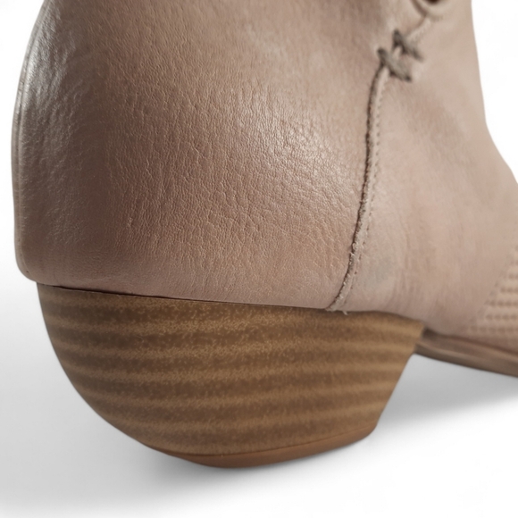 MIZ MOOZ Clermont Peep Toe Leather Heeled Booties Laser Cut Sandals Heels 7.5 - Picture 11 of 14